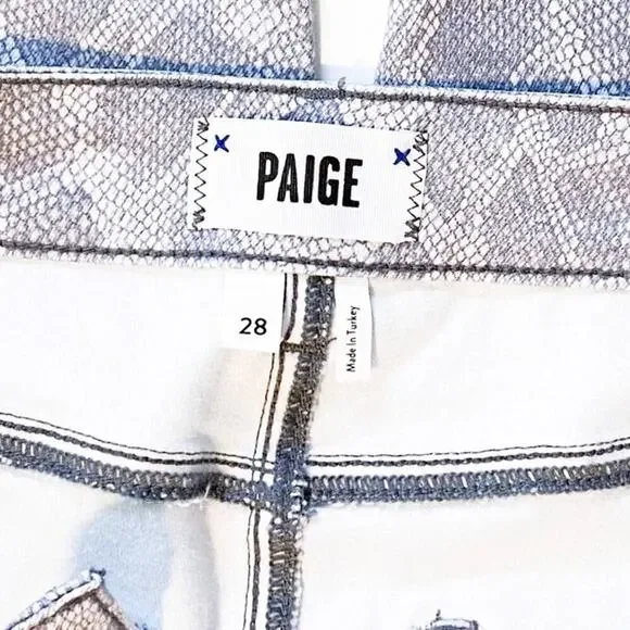 Paige Verdugo Ankle Jeans in Gray Animal Print - Picture 9 of 12